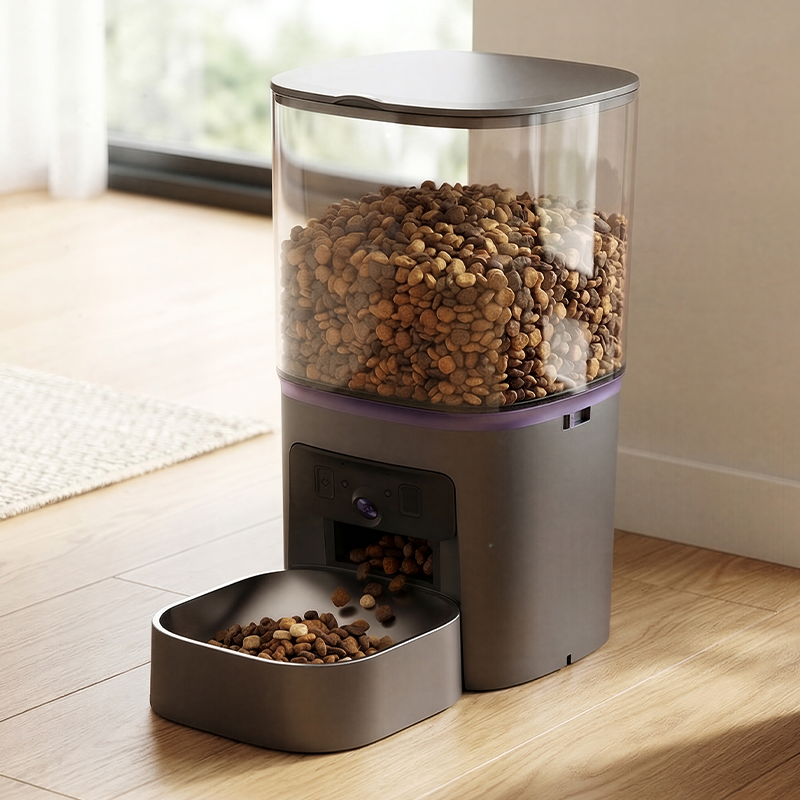 MAS-3007 Inteligentny karmnik dla zwierząt z dwoma obiektywami i przezroczystym zbiornikiem o pojemności 6 litrów MAS-3007 Inteligentny karmnik dla zwierząt z dwoma obiektywami i przezroczystym zbiornikiem o pojemności 6 litrów